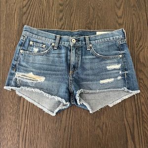 Rag & Bone Low Rise Denim Shorts